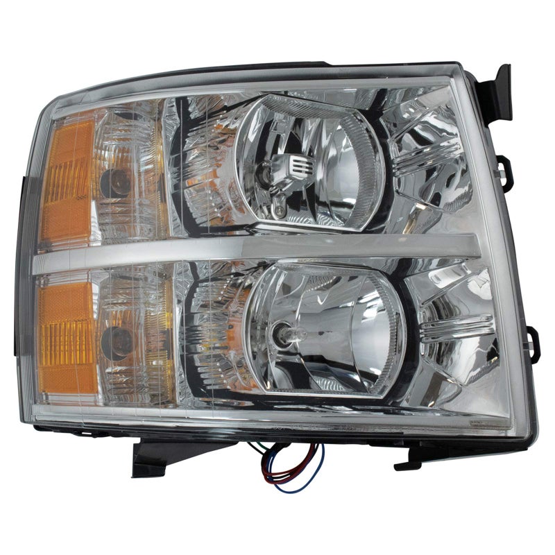 مجموعة مصابيح الرأس الجانبية للركاب من TRQ متوافقة مع شيفروليه سيلفرادو 1500 من 2007 إلى 2013 وسيلفرادو 2500 HD من 2007 إلى 2014 وسيلفرادو 3500 HD GM2503280